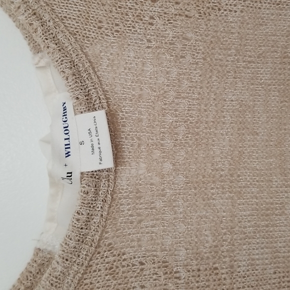 Clu + Willoughby Oatmeal Faux Layered Boho Blouse Size S - Picture 6 of 9